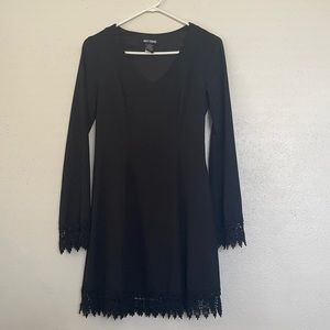 Long sleeve black dress